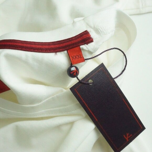 Isaia Napoli Off White Short Sleeve Crewneck Silk Blend T Shirt Sz 2XL BRAND NEW - Picture 6 of 7